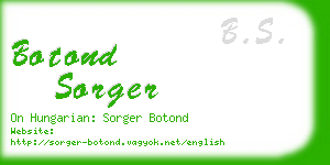 botond sorger business card